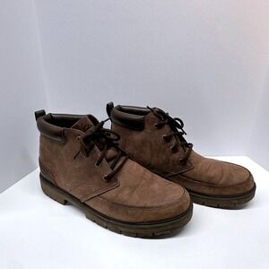 Clarks Mens Rossdale Mid Brown Ankle Leather Boots Size 11M